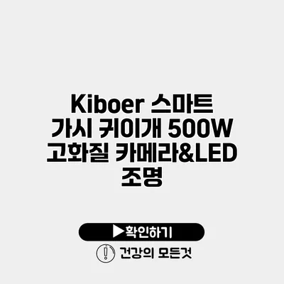 Kiboer 스마트 가시 귀이개 500W 고화질 카메라&LED 조명