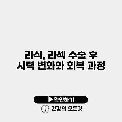 라식, 라섹 수술 후 시력 변화와 회복 과정