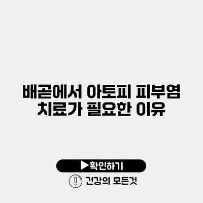 배곧에서 아토피 피부염 치료가 필요한 이유
