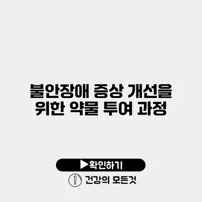불안장애 증상 개선을 위한 약물 투여 과정
