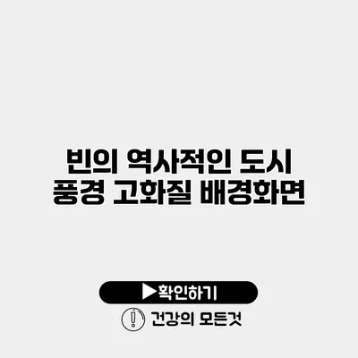 빈의 역사적인 도시 풍경 고화질 배경화면