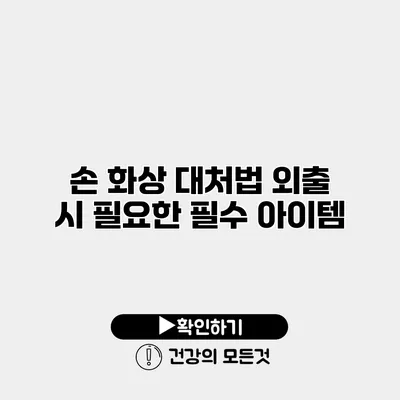 손 화상 대처법 외출 시 필요한 필수 아이템