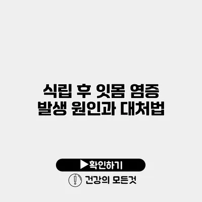 식립 후 잇몸 염증 발생 원인과 대처법