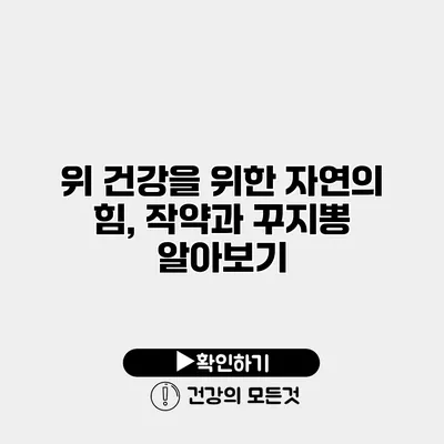 위 건강을 위한 자연의 힘, 작약과 꾸지뽕 알아보기