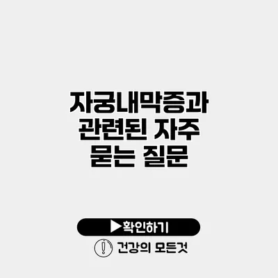 자궁내막증과 관련된 자주 묻는 질문