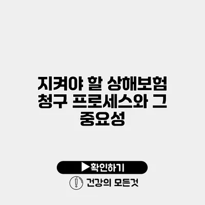 지켜야 할 상해보험 청구 프로세스와 그 중요성
