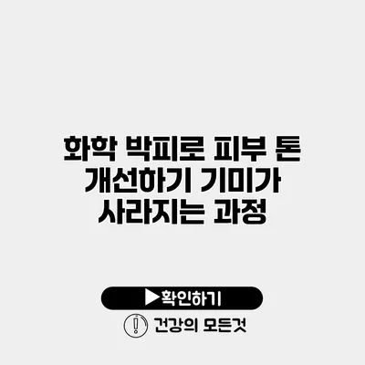 화학 박피로 피부 톤 개선하기 기미가 사라지는 과정