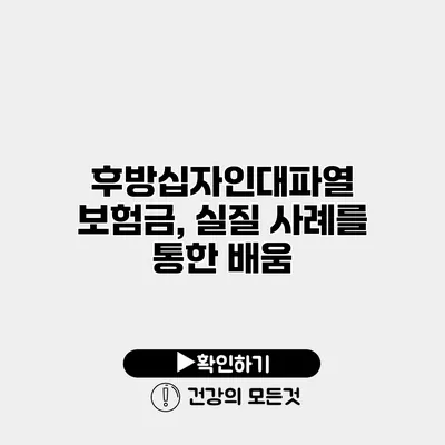 후방십자인대파열 보험금, 실질 사례를 통한 배움