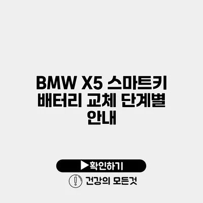 BMW X5 스마트키 배터리 교체 단계별 안내