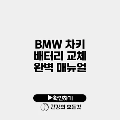 BMW 차키 배터리 교체 완벽 매뉴얼