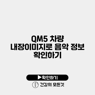 QM5 차량 내장이미지로 음악 정보 확인하기