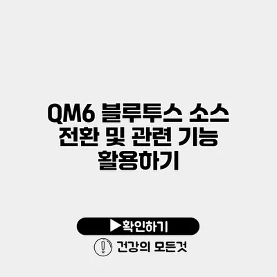 QM6 블루투스 소스 전환 및 관련 기능 활용하기