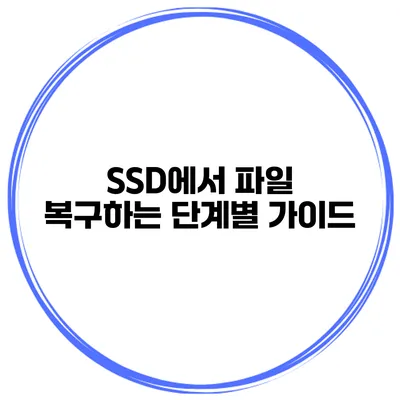 SSD에서 파일 복구하는 단계별 가이드