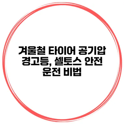 겨울철 타이어 공기압 경고등, 셀토스 안전 운전 비법