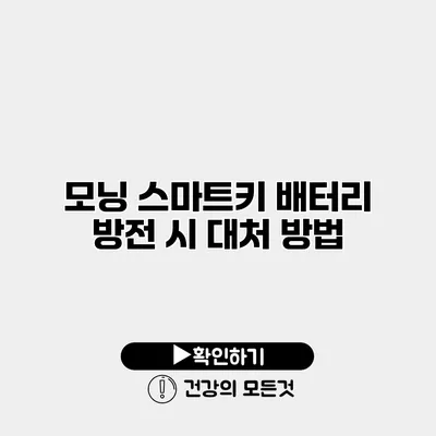 모닝 스마트키 배터리 방전 시 대처 방법