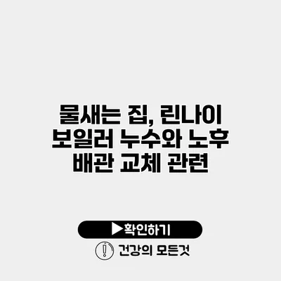 물새는 집, 린나이 보일러 누수와 노후 배관 교체 관련