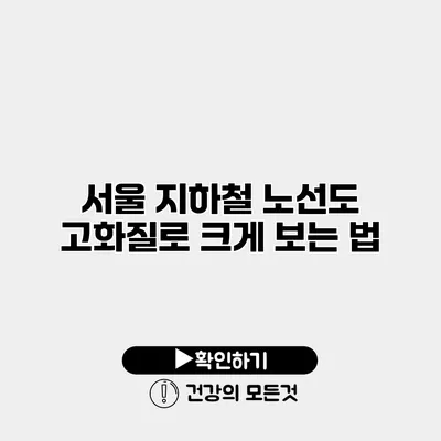 서울 지하철 노선도 고화질로 크게 보는 법