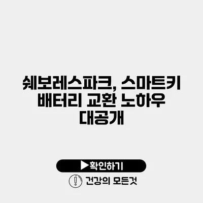 쉐보레스파크, 스마트키 배터리 교환 노하우 대공개