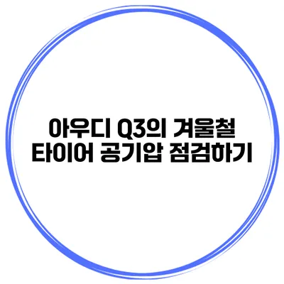 아우디 Q3의 겨울철 타이어 공기압 점검하기